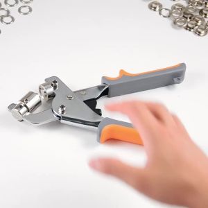 Bộ Dụng Cụ Kìm Bấm Lỗ Grommet Cầm Tay Với 500 Chiếc Grommet 3/8 Inch Dụng Cụ Đục Lỗ Chịu Lực Cao Dùng Cho Bạt Biểu Ngữ Chất Liệu Thép