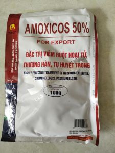 Amox 50% 100g Phân xanh trắng phân vàng nhớt tụ huyết trùng gà heo