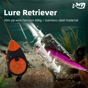 Stainless Steel Lure Retriever  With 30m PE LinePull Force 132LB Bait Gripper Stuck Fish Lures Seeker Bait Saver Fishing Tools