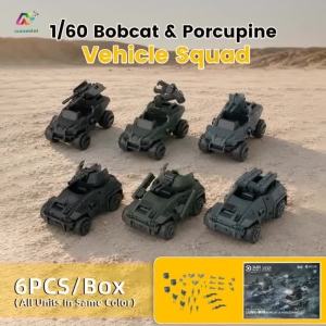 Sheik Mainland 3Min Project A 6pcs/Box 1/60 Bobcat Porcupine Modular Sci-Fi Armor Vehicle Model Kit for Wargame Collectible Gift