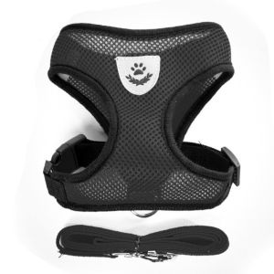 FOLOPETS  สายจูงแบบเสื้อกั๊ก สายจูงสุนัข เชือกแมว สายจูงสัตว์เลี้ยง ผ้าตาข่ายโพลีเอสเตอร์ ระบายอากาศได้ดี สามารถปรับได้