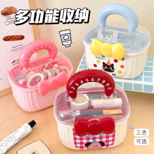 Portable Categorized Transparent Dual-layer Creative Adorable Storage Box