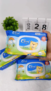 Coral Babies Alcohol-Free Organic Baby Wipes 80 Sheets Gentle & Soft For Newborns And Sensitive Skin
