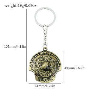 Bandai | Game Dota 2 Immortal Champion Shield Keychain Metal Talisman Aegis of Champions Pendant Keyrings Accessories Gifts