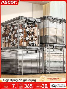 ASCOR | Hộp Lưu Trữ Trong Suốt Cho Quần Áo Đồ Ăn Vặt Đồ Chơi Thuốc