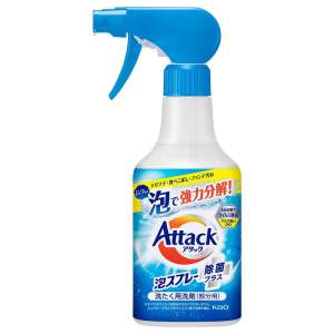 japan KAO Attack Stain Remover Wash Smooth Foam Spray 300ml