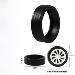 Thickened Silicone Rubber Luggage Wheel Protection Cover Wear-resistant Dirty-proof for Carry-on Suitcase And Bag Wheels