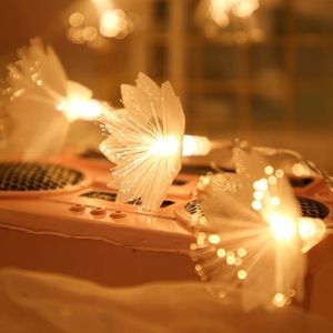 1 enchanting LED fiber optic flower fairy lamp - battery powered sparkling white flower wreath suitable for Valentines Day