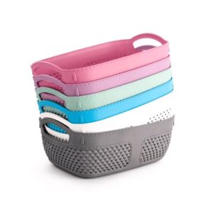 Keranjang Mini Motif Anyaman kranjang plastik anyam wadah penyimpanan serbaguna