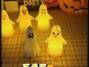 Đèn Treo LED Hình Ma Nhỏ Đèn Lồng Bí Ngô Kinh Dị Halloween Dùng Trang Trí Tiệc Tùng Đèn Treo Nhà Ma Dễ Thương