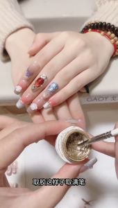 GAOY 5g Nail Art Gold Silver Glitter Gel Reflective Painting Platinum Nail Varnish UV Gel Polish DIY Manicure 戈雅高密度铂金彩绘胶