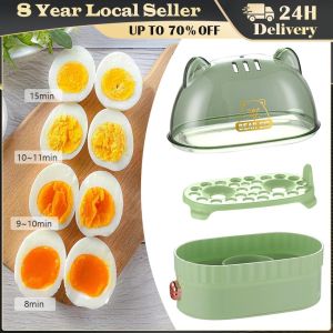 Portable Electric Egg Boiler Automatic Steamer Mini Breakfast Machine Egg Cookers Rapid Egg-Maker Steamer Automatic Power Off