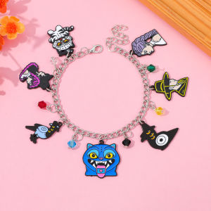 K-pop Demon Hunters Bracelet Saja Boy Metal Enamel Pendant Beads Bnagle Bracelet Fashion Fans Party Gift for Friends