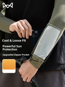 miiow | Ice Silk Sun Protection Sleeve Pocket Style Summer New Mens Cycling Hand Protection Sleeve Cool Sensation Nylon Fabric