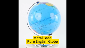 25/32CM LED Light 20/25cm Retro LED World Earth Globe Map 360 Degree Rotating World Geography Map All In English Desk Decoration Table Lamp