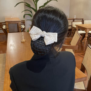 Phụ Kiện Tóc Nữ Y Tá Hàng Không Postman Hotel Hairnet Kẹp Tóc Thắt Nút Bướm Đơn Giản Phụ Kiện Tóc Dễ Thương Cotton Linen