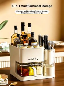 Multifunctional Spice Organizer And Knife Rack