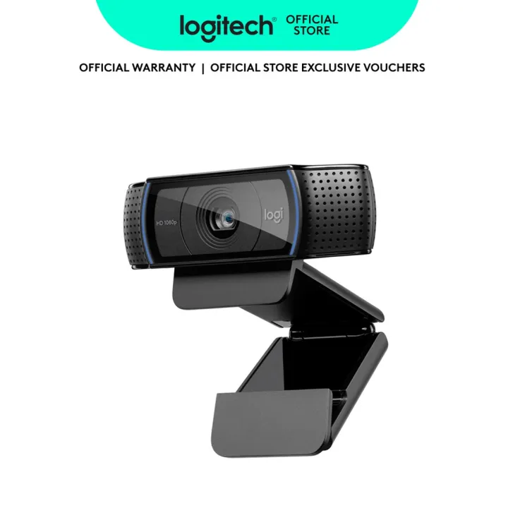 Logitech C920 HD Pro Webcam, Full HD 1080p/30fps Video Calling, Clear Stereo Audio, HD Light Correction, PC/Mac/Laptop/Macbook/Tablet - Black