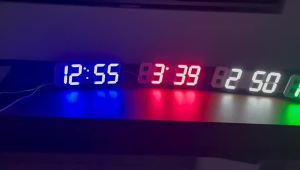 3D Digital Wall Clock Decoration for Home Glow Night Mode Adjustable Electronic Watch Living Room LED Clock Decor Clocks Garden