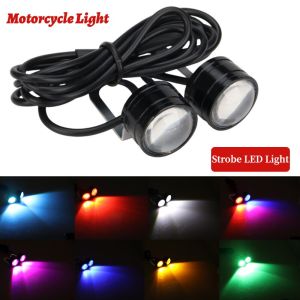 1pair Motorcycle Flash Strobe Eagle Eye Motorcycle Daytime Running Light Fog Lamp Headlight Moto Accessories