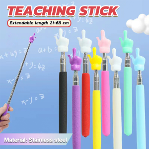 Telescopic Teacher Pointer Rod Finger Reading Guide Retractable Teaching Stick Stainless Steel Teaching Tools