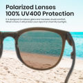 [Local] Cyxus Foldable Polarized Sunglasses for Women Portable Lightweight Folding Sun Glasses UV Protection Day-View Sunscreen Protective Flexible TR Frame Outdoor Travel Unisex 1019. 