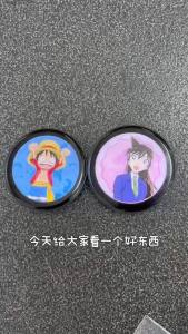 7-Colors Light Anime E-Badge Dynamics Digital Display Smart E-Badge Bluetooth Anime Digital App Control Photos & Animations BW01