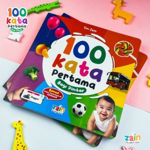 Boardbook Anak 100 Kata Pertama Bayi Pintar Zain Penyejuk Hati