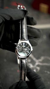 Jam Tangan Wanita Casio LTP-V300L-1A Analog Black Dial & Black Leather Band