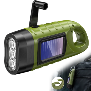 BALDR | Flashlight hand cranked power generation solar power generation rechargeable LED light multifunctional strong light