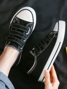 รองเท้าผ้าใบมีสไตล์ สไตล์สปอร์ต รองเท้าผ้าใบ อินเทรนด์ รองเท้าผ้าใบผู้หญิง ใส่รองเท้าลําลอง ใส่สบาย เวลโคร2022