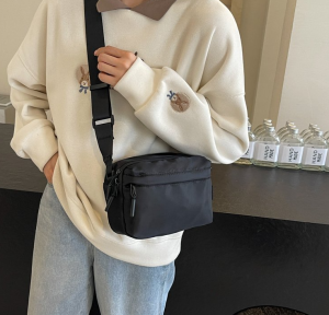 Fashion Boston Bags Women 2024 New Arrival Tide Minimalist Casual All-Match Oxford Cloth Best Selling Wide Shoulder Strap Pillow Bag