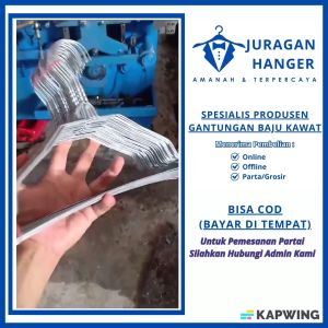 Juragan Hanger - Gantungan Baju Anti Karat Isi 30 pcs Harga Promo Murah Hemat Hanger Kawat Stainless