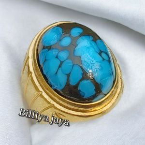 CINCIN BATU PIRUS SERAT HITAM RING TITANIUM SUPEE