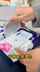 Bioline 80Pcs Cat Dog Cleaning Hygienic Tisu Pet Wet Tissue Deodorizing Pet Wipe Cat Dog Cleaning Hygienic Tisu Basah Haiwan Kucing  宠物消毒湿巾 猫狗消毒湿巾