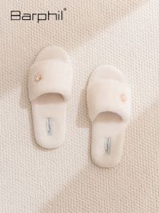 Dép Đi Trong Nhà Barphil Đế Dày Đế Bằng Đế Cao Su Chống Trượt Ấm Áp Thoải Mái Cho Nữ Mùa Thu 2024