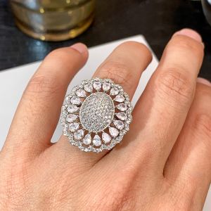 MESU.ACC | Dazzling Waterdrop Adjustable Unique Extravagant Ring