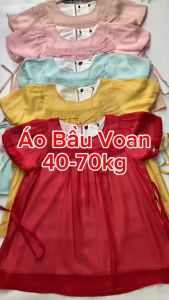 Áo bầu xinh đi chơi HANNA free size từ 40kg tới 70kg chất cao cấp 2 lớp thấm hút mồ hôi và không nhăn áo bầu có dây