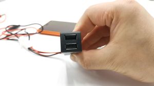 22x22mm Dual 2 USB QC3.0 CellPhone Car Quick Charger for Toyota Land Cruiser Prado 150 Series RAV4 Camry Hiace Corolla