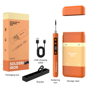 Aideepen | 15W USB Smart Temperature-Adjustable Soldering Iron Set DC 5V Type-C Mini Soldering Iron Heating Repair and Soldering Tool