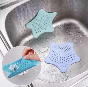 BnB Mall 1pcs Star Shape Bathroom Drain Hair Catcher Kitchen Silicone Sink Strainer Filter Stopper Plug Sink KT-WS/SW
