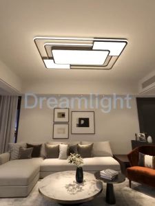【Just 1 peso per day】LED ceiling light with remote control Tricolor Modern Chandelier dimming ceiling lamp Nordic modern corridor light Aisle Light ceiling light bedroom living center light brightCeiling Light dining light room light 96W 30 year warranty