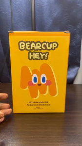 Termos Botol Minum Stainless Steel Bear SUS - 306 Termos Minum Tenteng Sarung Silkon Putar + Klik 500ML -8807