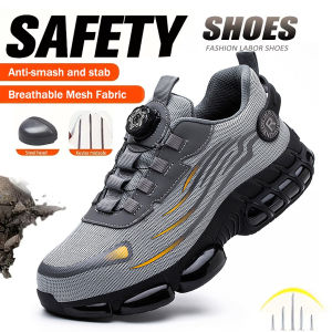 Indestructible Steel Toe Protective Safety Shoes Slip Resistant Abrasion Resistant Work Shoes Men Tough Comfortable Sneaker 