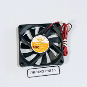 Quạt 7Cm Dày 1Cm (Điện áp DC 12V 2 dây đầu 2 Pin (4.0mm x 5.5mm) NEW