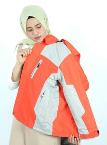 JAKET PARASUT Outdoor Safety OTRAHUM Multifungsi Hiking Fishing Camping Mining Riding Outing Tebal Hangat Windproof-Waterproof Taslan Milky Hitam Biru Orange Yellow Fluo Anti Angin Air Untuk Pekerja Lapangan Biker Security Tambang  Gunung Komunitas