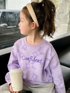 Spring Autumn Childrens Sweatshirt Girls Casual Fashionable Kids Clothes Baby Casual Match All Spring Trending Top for Girls