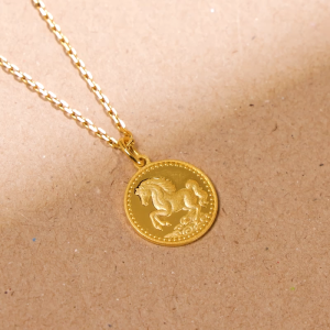 Chow Sang Sang 周生生 999.9 24K Pure Gold Chinese Gifting Collection Horse Pendant for Women & Men 96121P Price-by-Weight 2.24g Gold  [Necklace not Included]
