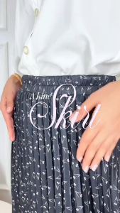 KM Azalea Womens Floral Pleated Skirt [S3904]