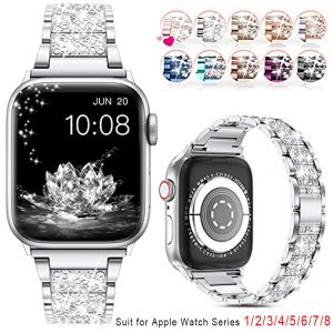 Bling Diamond Strap For Apple Watch Band Ultra 49mm 40 45 44 41 42 46 38mm Metal Bracelet IWatch Series 12 11 10 9 8 7 SE 6 5 4